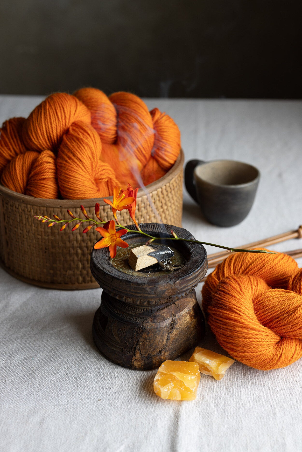 Wool Yarn in Brigid's Flame