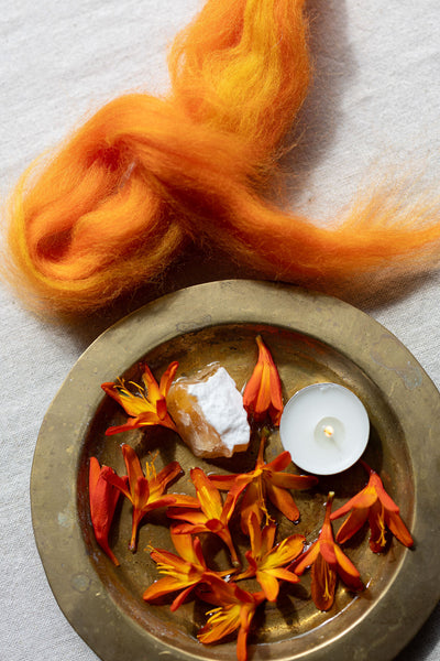 Wool Yarn in Brigid's Flame