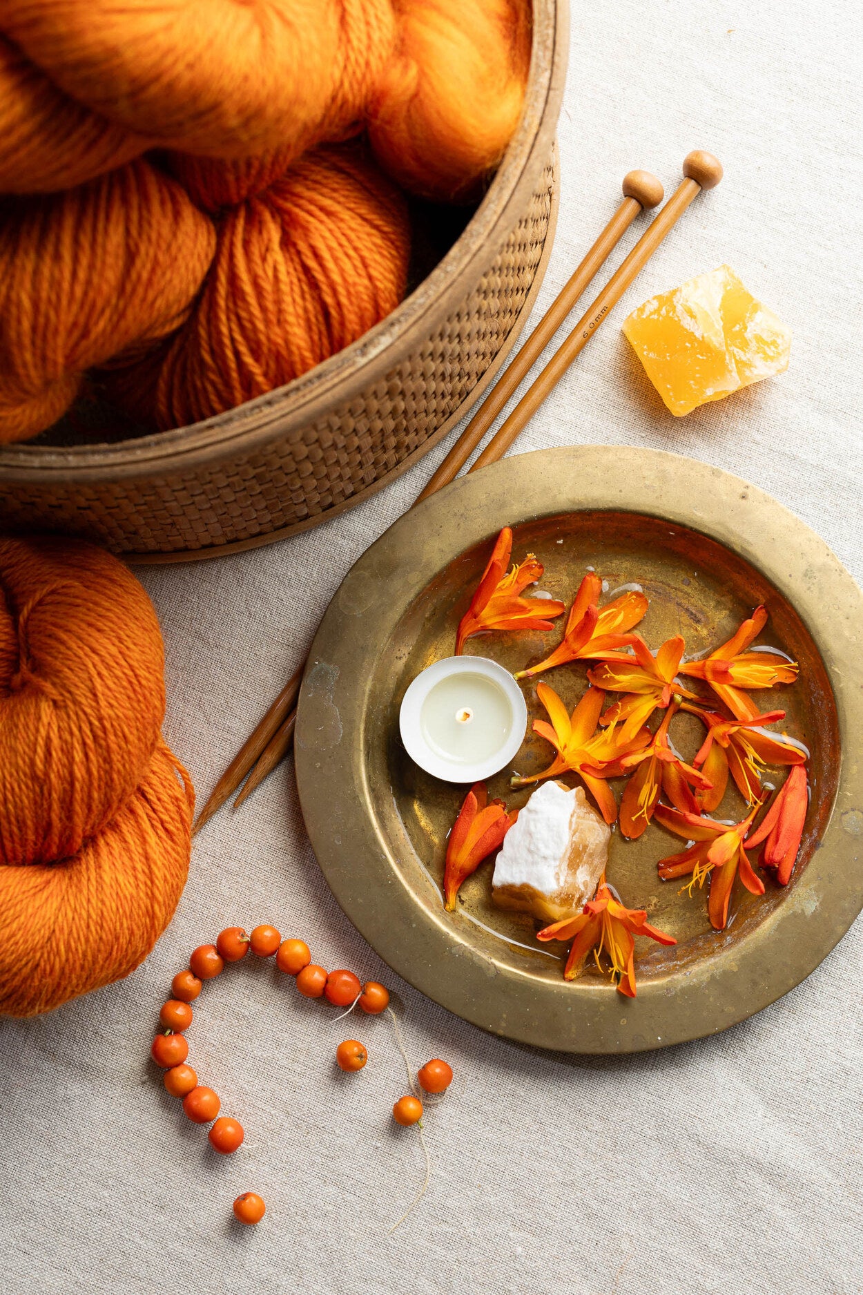 Wool Yarn in Brigid's Flame