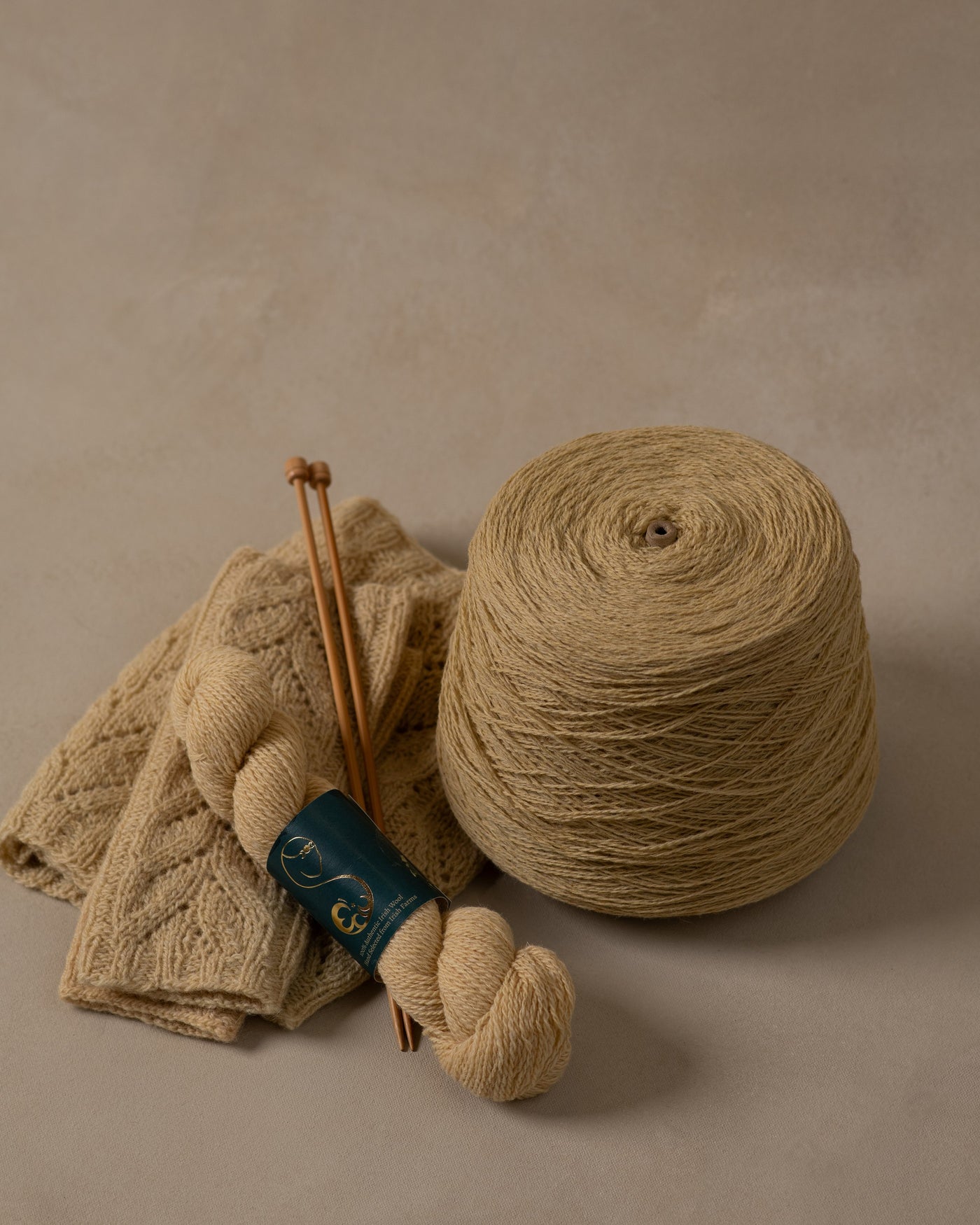 Wool Yarn Cone in Honeybee